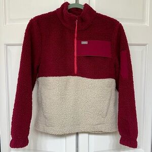 FIGS Deep Cranberry High Pile Fleece Jacket – Sold Out – Excellent Condition